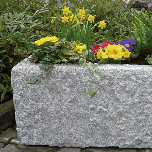Blumenkuebel Granit Serie Classic Rechteck Grau Monte Graniti